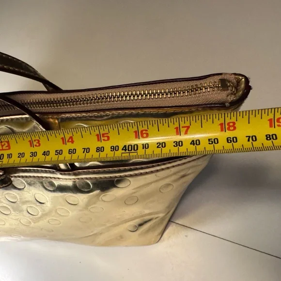 Retro Kate Spade New York Gold Metallic Tote Bag Purse RARE Handbag - Picture 16 of 16